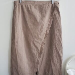 Elegant Tan Wrap Skirt